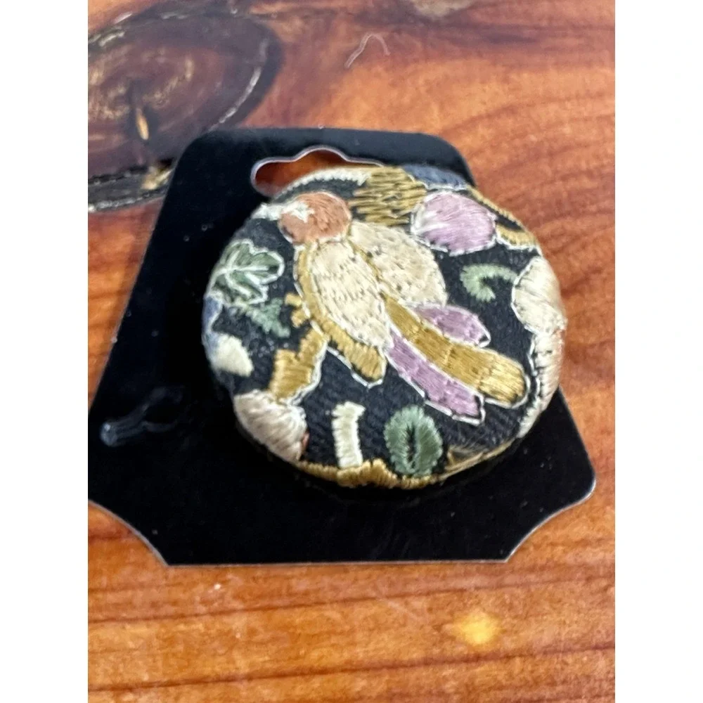 Vintage Chinese Hand embroidered Buttons/Pin